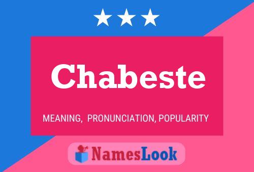 Chabeste Name Poster