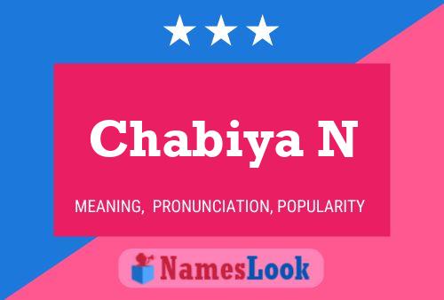 Chabiya N Name Poster