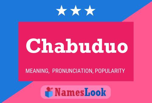 Chabuduo Name Poster