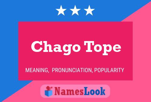 Chago Tope Name Poster