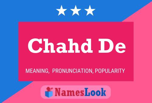 Chahd De Name Poster