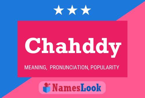 Chahddy Name Poster