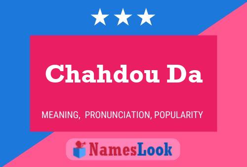 Chahdou Da Name Poster