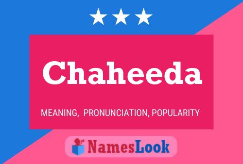 Chaheeda Name Poster