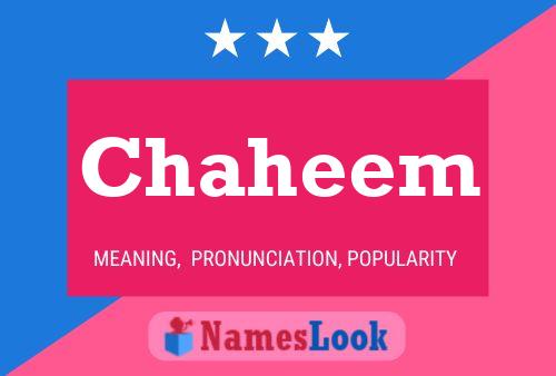 Chaheem Name Poster