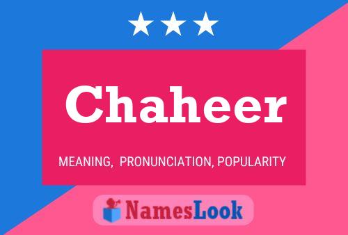 Chaheer Name Poster