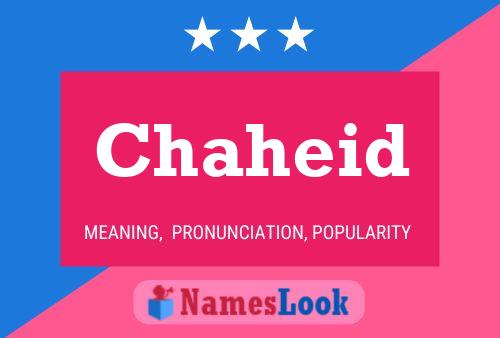 Chaheid Name Poster