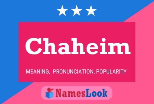 Chaheim Name Poster