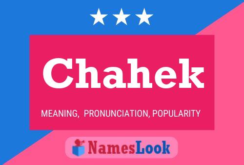 Chahek Name Poster