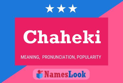 Chaheki Name Poster