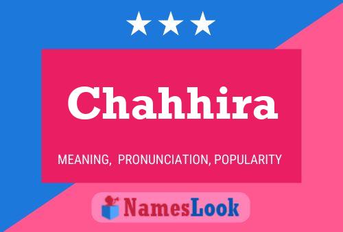 Chahhira Name Poster