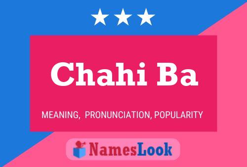 Chahi Ba Name Poster