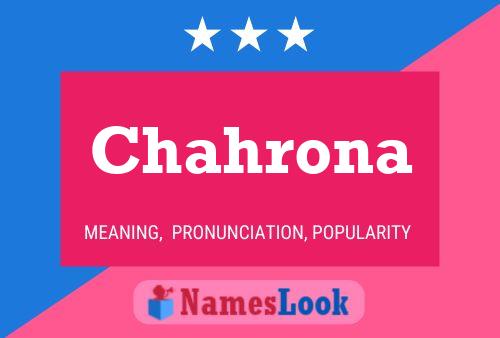 Chahrona Name Poster