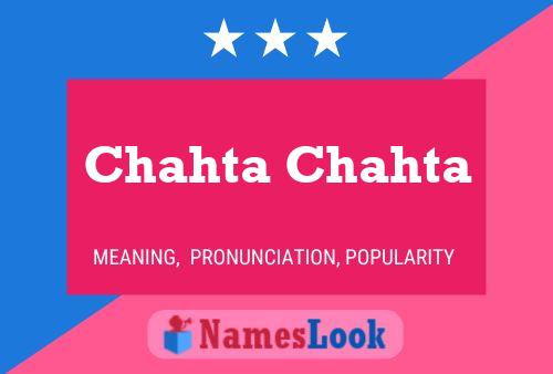 Chahta Chahta Name Poster