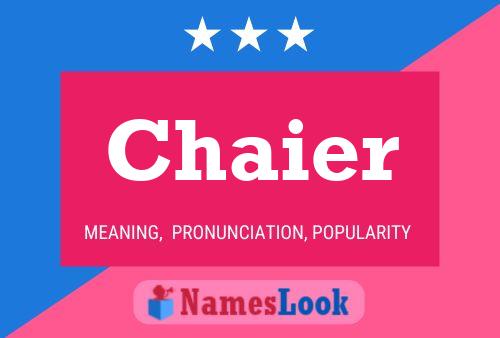 Chaier Name Poster