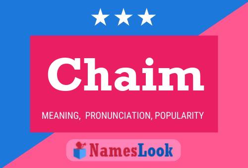 Chaim Name Poster