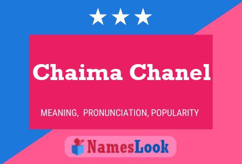 Chaima Chanel Name Poster