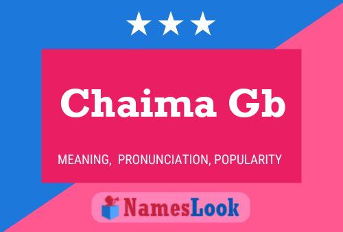 Chaima Gb Name Poster