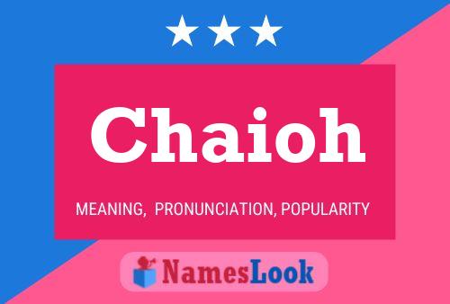 Chaioh Name Poster