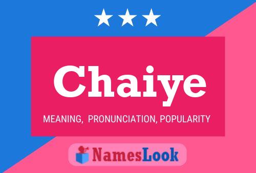 Chaiye Name Poster