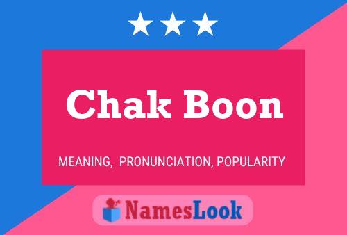 Chak Boon Name Poster