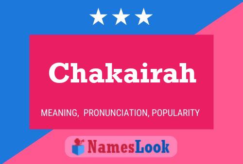 Chakairah Name Poster