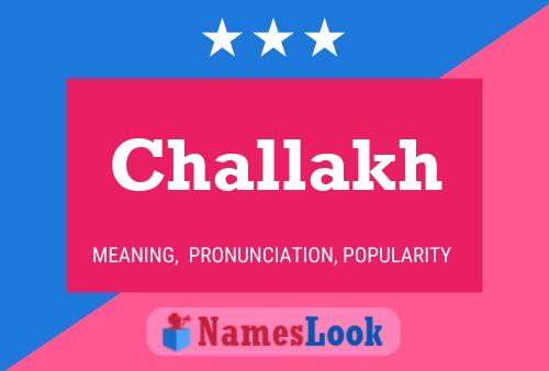 Challakh Name Poster