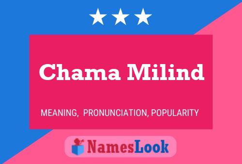 Chama Milind Name Poster