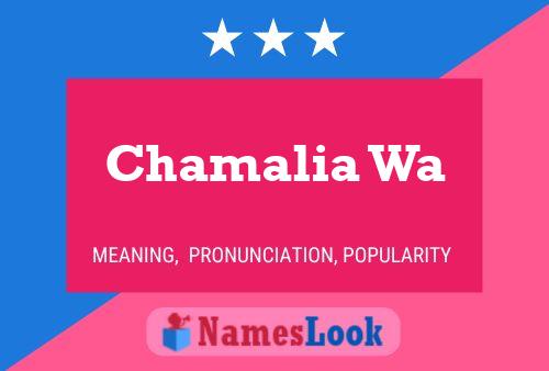 Chamalia Wa Name Poster