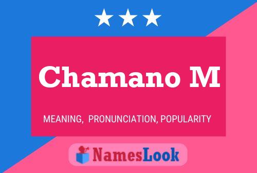 Chamano M Name Poster