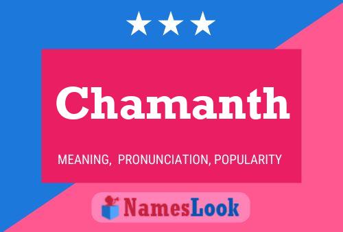 Chamanth Name Poster