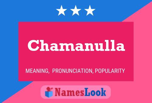 Chamanulla Name Poster