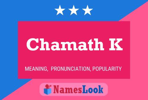 Chamath K Name Poster