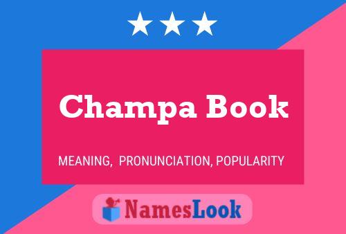 Champa Book Name Poster