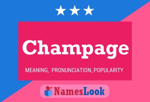 Champage Name Poster