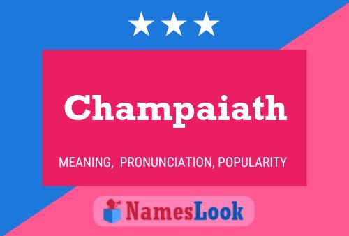 Champaiath Name Poster