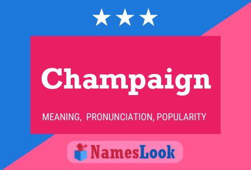 Champaign Name Poster