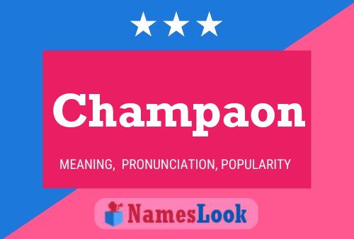 Champaon Name Poster