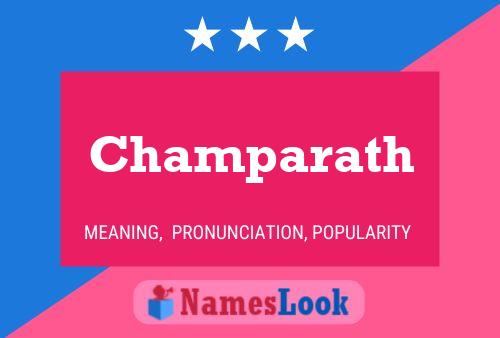 Champarath Name Poster