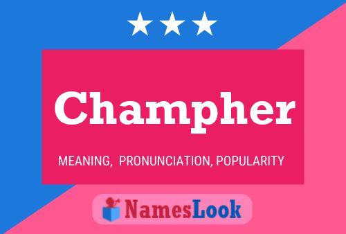 Champher Name Poster