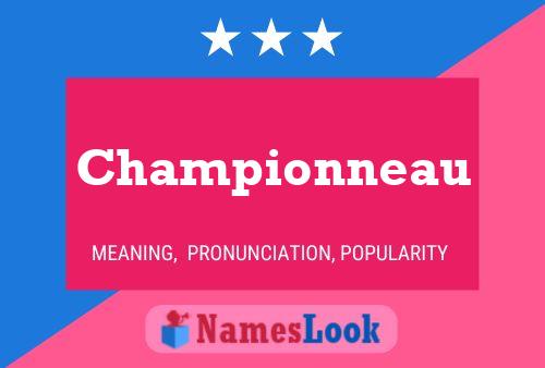 Championneau Name Poster