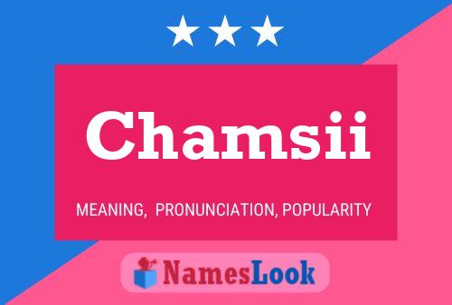 Chamsii Name Poster