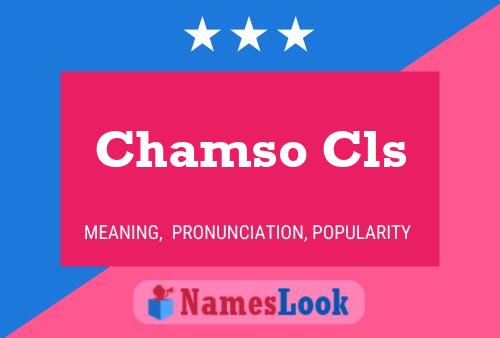 Chamso Cls Name Poster