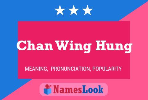 Chan Wing Hung Name Poster