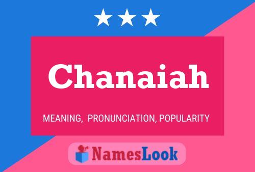 Chanaiah Name Poster