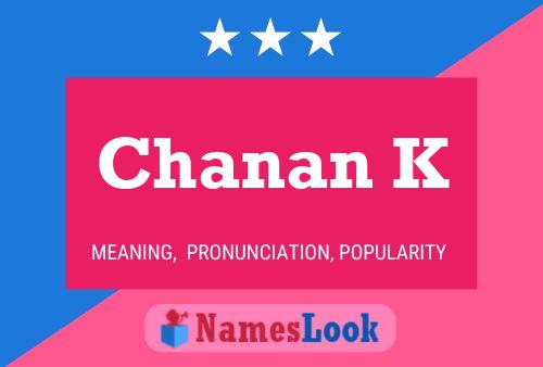 Chanan K Name Poster