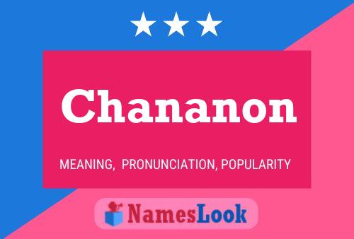 Chananon Name Poster