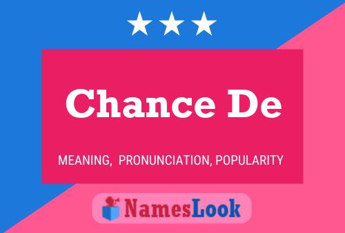 Chance De Name Poster