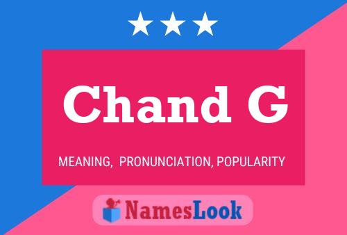 Chand G Name Poster