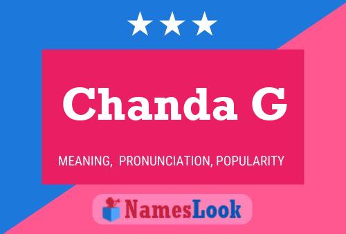 Chanda G Name Poster